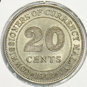 Malaya 1948 20 Cents 298446 combine shipping