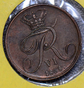 Denmark 1838 1/2 Skilling  190005 combine shipping