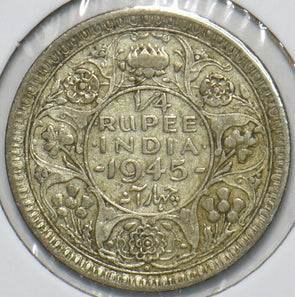 British India 1945 1/4 Rupee 150925 combine shipping