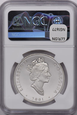 Canada 2001 20 Dollar Silver NGC Proof 69 UC Transpartation On Rail "The Scotia