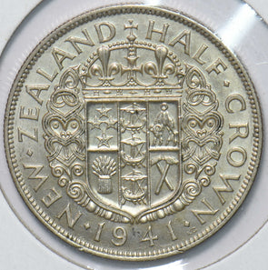 New Zealand 1941 1/2 Crown Ram animal George VI 292915 combine shipping