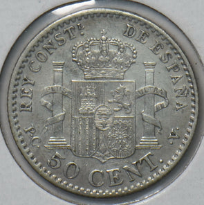 Spain 1910 50 Centimos Lion animal 294537 combine shipping