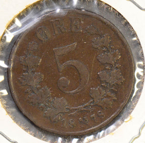 N0119 Norway 1879 5 Ore lion animal  combine shipping