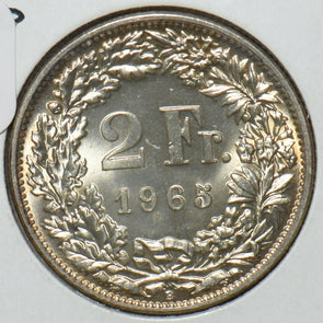 Switzerland 1965 2 Francs Ch BU 295489 combine shipping