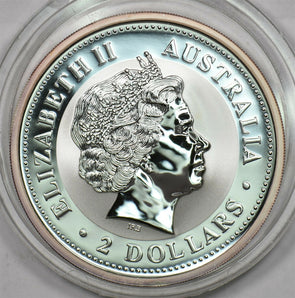 Australia 2002 2 Dollar silver Horse animal Gem Proof 2oz silver. Year of the ho