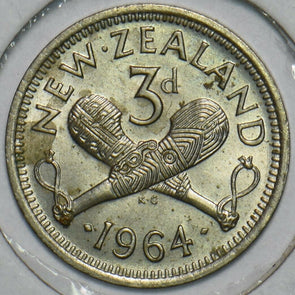 New Zealand 1964 3 Pence 196453 combine shipping