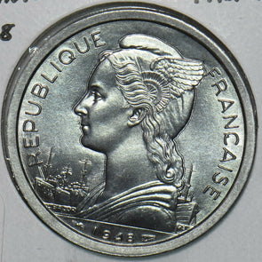 French Colonies 1948 2 Francs Reunion 297860 combine shipping