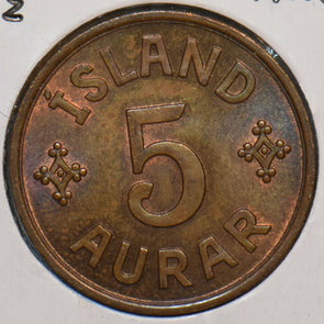 Iceland 1942 5 Aurar 195493 combine shipping