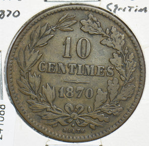 Luxembourg 1870 10 Centimes 241088 combine shipping