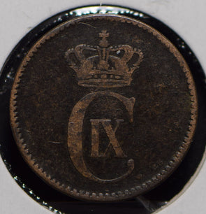 Denmark 1902 2 Ore Dolphin animal  901485 combine shipping