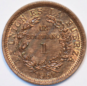 Bolivia 1951 Boliviano 194546 combine shipping