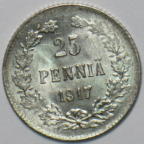 Finland 1917 25 Pennia Eagle animal 294493 combine shipping