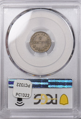 Costa Rica 1903 2 Centimos PCGS MS 65 finest known, None Finer PC1322 combine sh