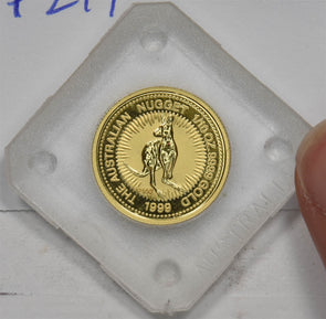 1999 Gold Nugget Australia Kangaroo $15 1/10 oz In Mint Capsule GL0304