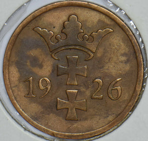 Danzig 1926 2 Pfennig 290956 combine shipping
