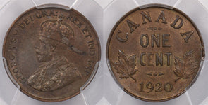 Canada 1920 Cent PCGS MS 63 BROWN Small Cent PI0061 combine shipping