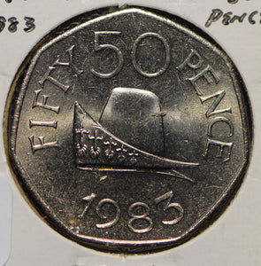 Guernsey 1983 50 Pence  191151 combine shipping