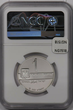 Israel 2001 New Sheqel silver NGC MS 69 Music NG1518 combine shipping