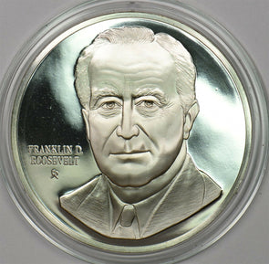 1980 's Medal Proof Franklin D Roosevelt in capsule 1.2oz pure silver Franklin