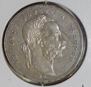 Hungary 1869 Forint silver rare this grade H0094 combine shipping