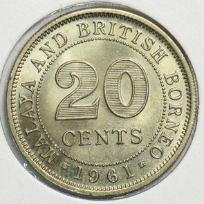 Malaya and British Borneo 1961 20 Cents 298467 combine shipping