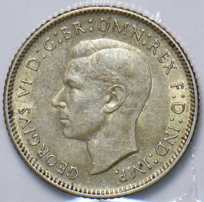 Australia 1942 D 6 Pence Kangaroo animal Emu 902700 combine shipping