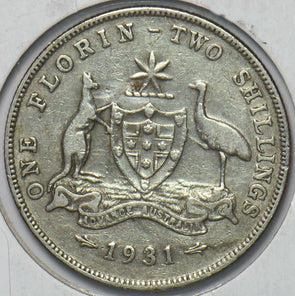 Australia 1931 Florin Kangaroo animal Emu 150763 combine shipping