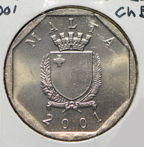 Malta 2001 50 Cents  191704 combine shipping