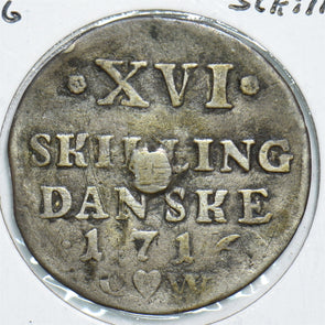 Denmark 1716 Skilling 198298 combine shipping