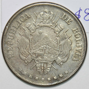 Bolivia 1872 Boliviano B0143 combine shipping