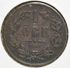 Sweden 1867 Ore 192672 combine shipping