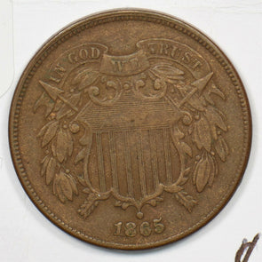 1865 Two Cents XF U0198
