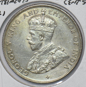 Straits Settlements 1921 50 Cents  291025 combine shipping