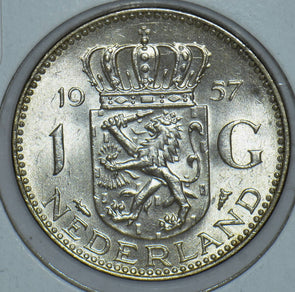 Netherlands 1957 Gulden Lion animal 150445 combine shipping