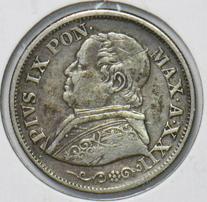 Vatican 1868 10 Soldi Pivs IX 295744 combine shipping