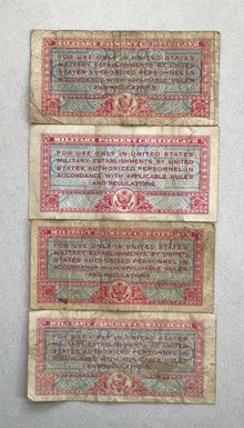 1940Military payment certificates (Late 1940's). Series 471. 2-5 Cents,1-10 Cen