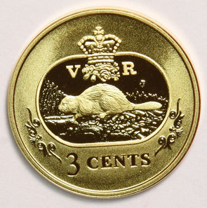 Canada 2001 3 Cents Proof Beaver 299372 combine shipping