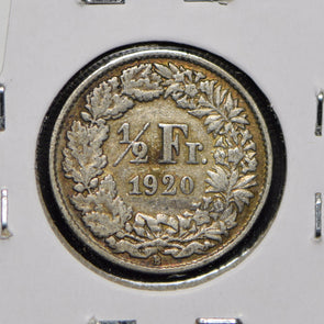Switzerland 1920 1/2 Franc  900738 combine shipping
