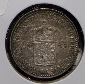 Netherlands 1929 1/2 Gulden  292037 combine shipping