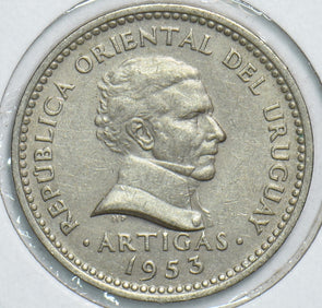 Uruguay 1953 10 Centesimos 240970 combine shipping