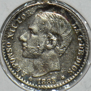 Spain 1885 50 Centimos 297191 combine shipping