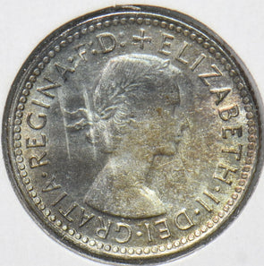 Australia 1958 6 Pence Kangaroo animal Emu  291001 combine shipping