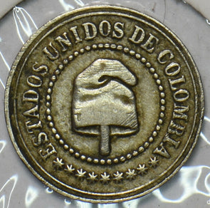 Colombia 1886 2 1/2 Centavos 196096 combine shipping