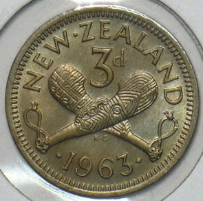 New Zealand 1963 3 Pence 152364 combine shipping