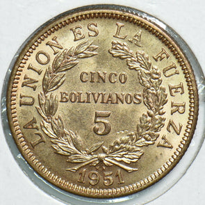 Bolivia 1951 5 Bolivianos 0 298612 combine shipping