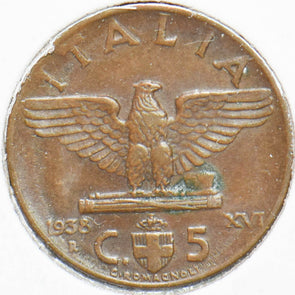 Italy 1938 5 Centesimi Eagle animal Vittorio Emanvele II 292987 combine shipping