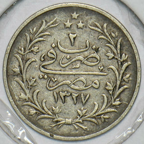 Egypt 1910 AH1327 Qirsh 240371 combine shipping
