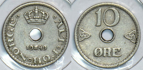 Norway 1949 10 Ore 153875 combine shipping