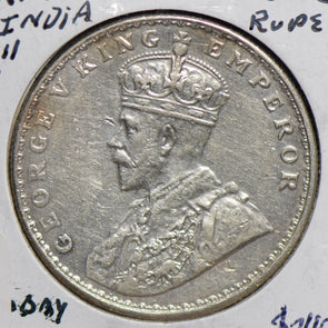 British India 1911 B Rupee silver  I0490 combine shipping