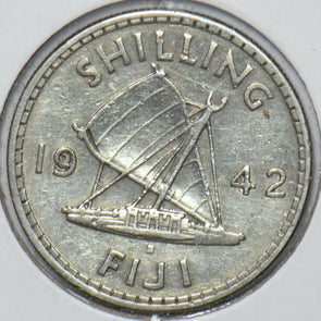 Fiji 1942 Shilling 151190 combine shipping